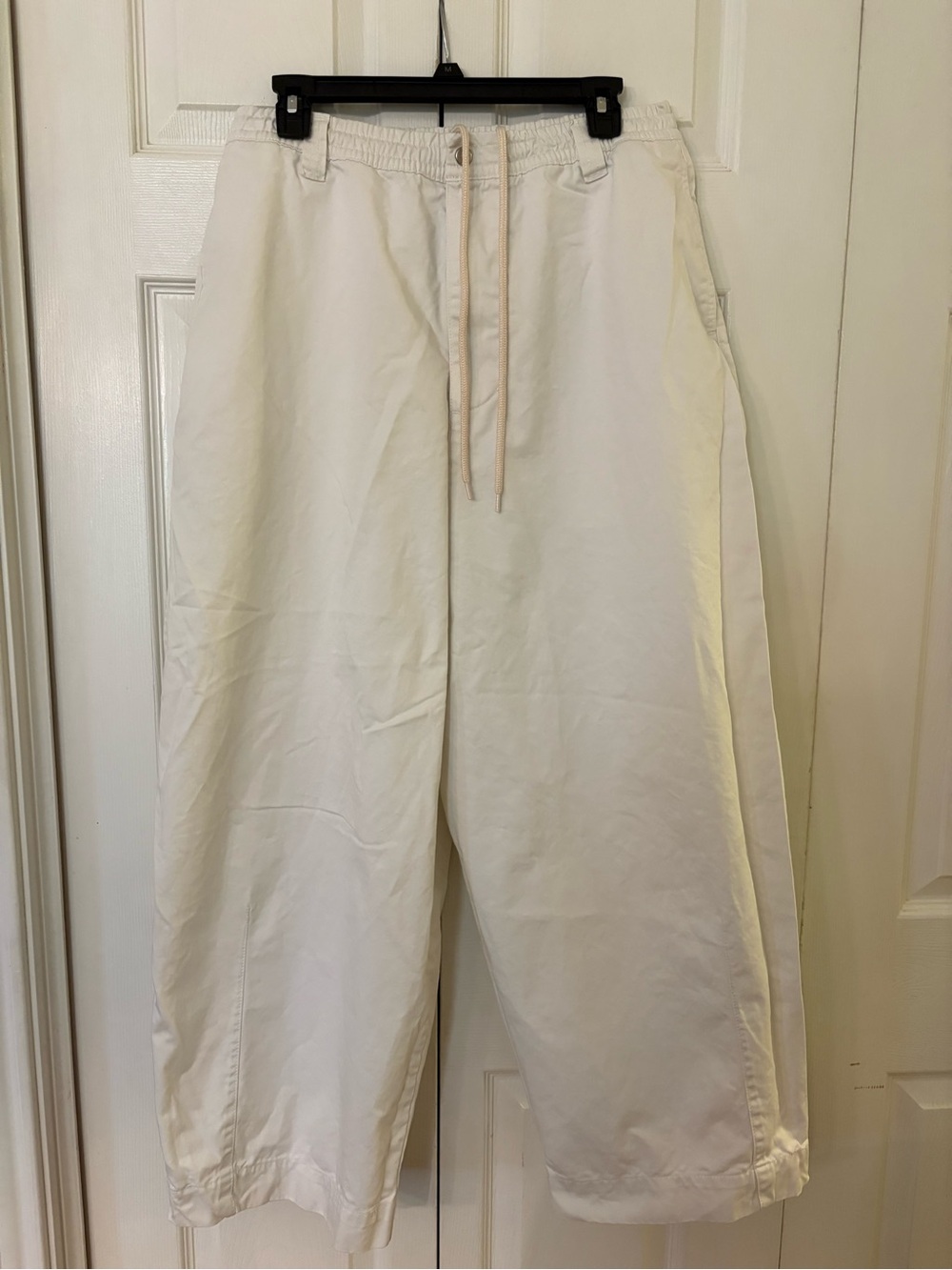 Urban Outfitters Baggy Drawstring Pants in Off-White Medium